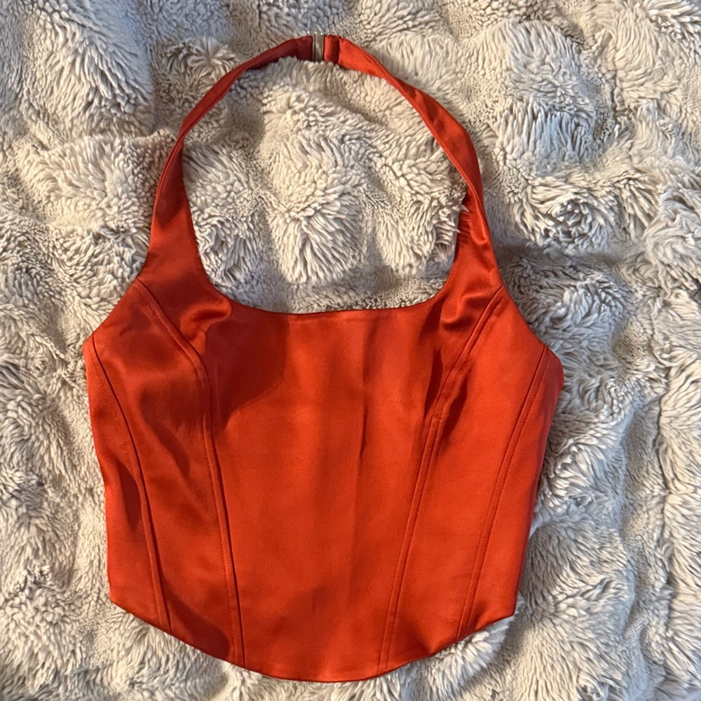 Aritzia Orange Halter Top EUC